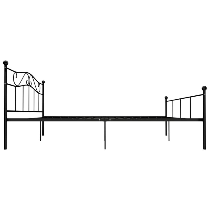 Cadru de pat, negru, 180 x 200 cm, metal WALTI