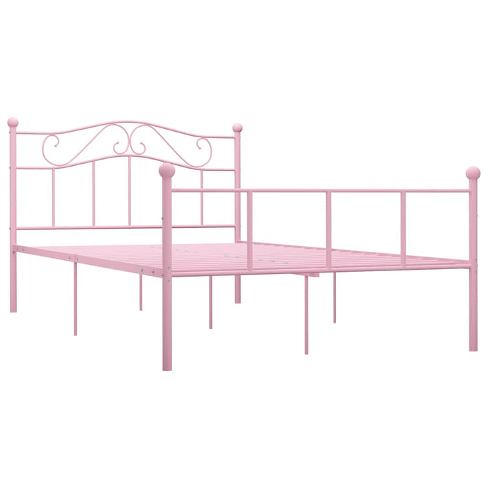 Cadru de pat, roz, 120 x 200 cm, metal WALTI