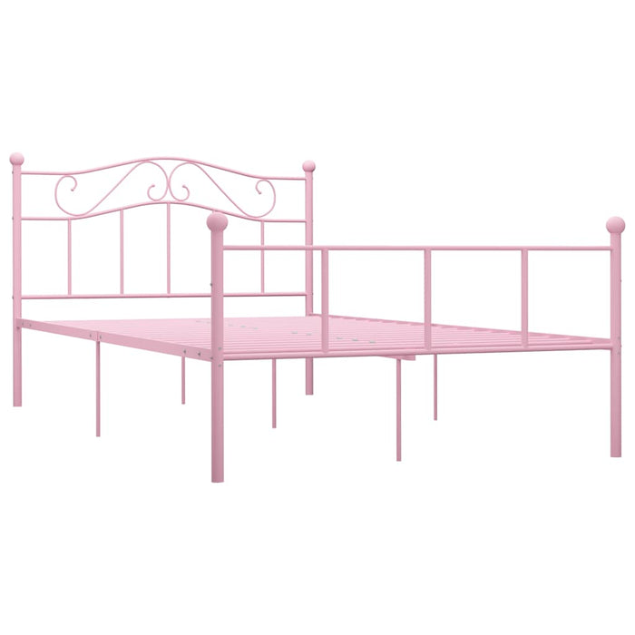 Cadru de pat, roz, 140 x 200 cm, metal - WALTI WALTI