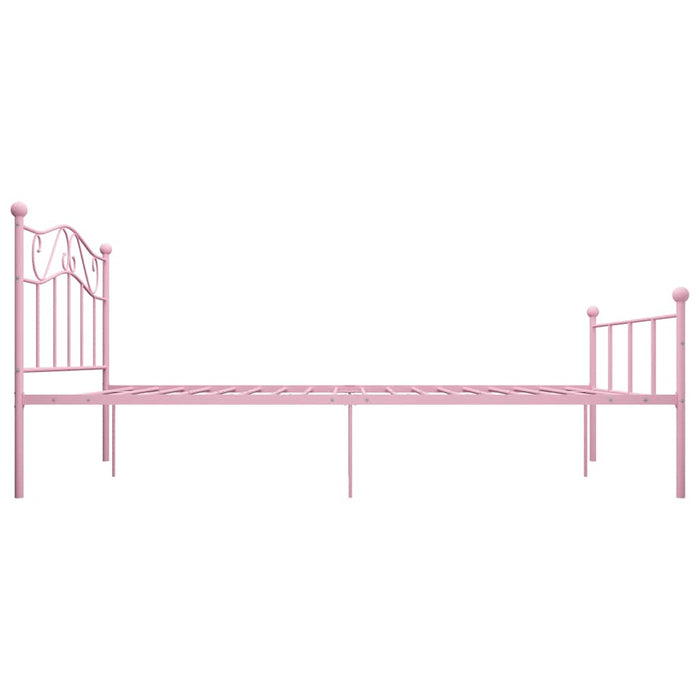 Cadru de pat, roz, 140 x 200 cm, metal - WALTI WALTI