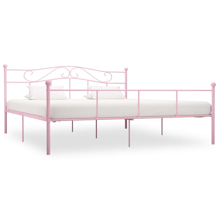 Cadru de pat, roz, 200 x 200 cm, metal - WALTI WALTI