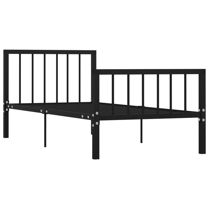 Cadru de pat, negru, 100 x 200 cm, metal WALTI