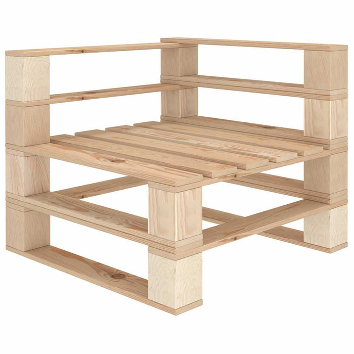 Set mobilier grădină din paleți, perne negre, 8 piese, lemn WALTI