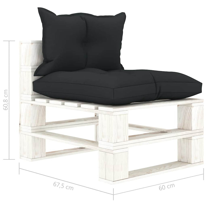 Set mobilier grădină din paleți cu perne antracit 6 piese, lemn WALTI