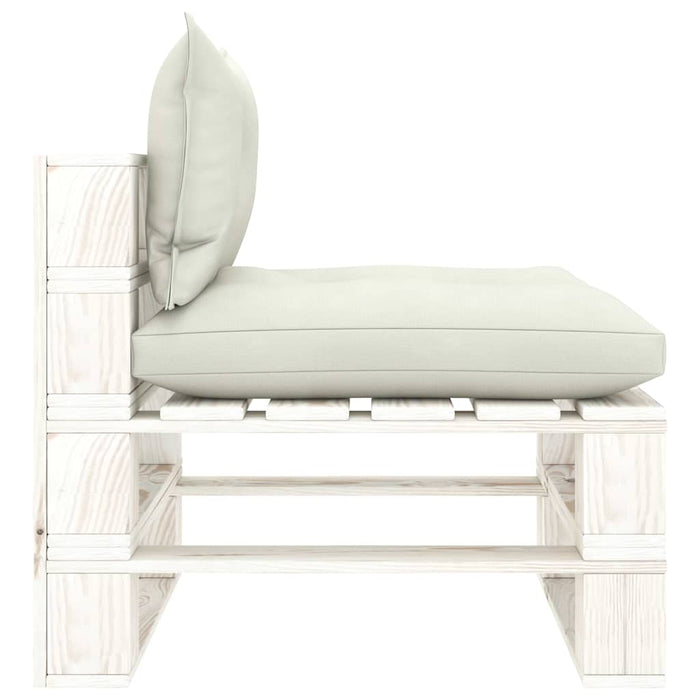Set mobilier de grădină din paleți cu perne bej, 6 piese, lemn WALTI