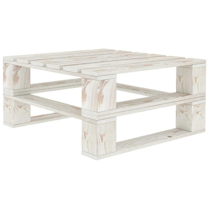 Set mobilier de grădină din paleți cu perne crem, 5 piese, lemn WALTI
