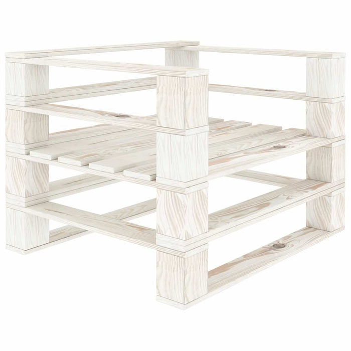 Set mobilier de grădină din paleți cu perne crem, 5 piese, lemn WALTI