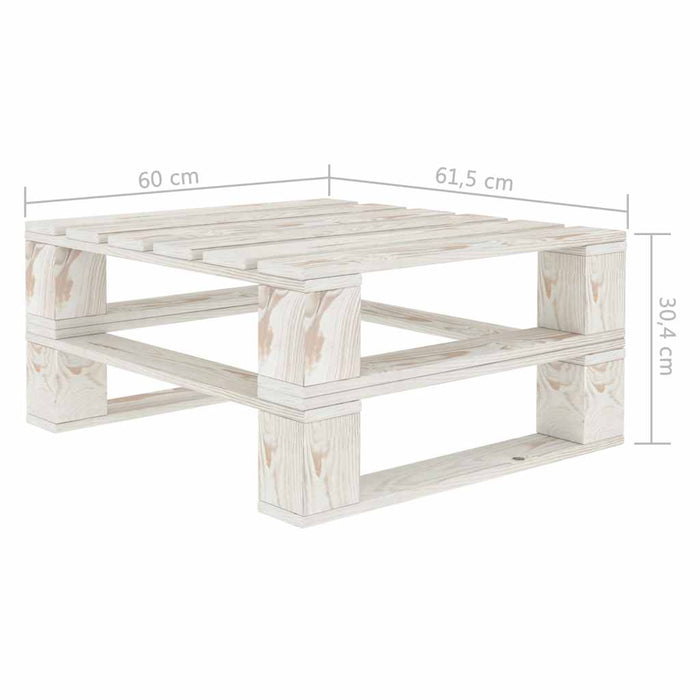 Set mobilier de grădină din paleți cu perne crem, 5 piese, lemn WALTI