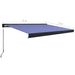 Copertină manuală tip casetă, albastru și alb, 400 x 300 cm - WALTI WALTI