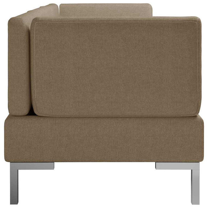 Set de canapele, 3 piese, maro, material textil WALTI