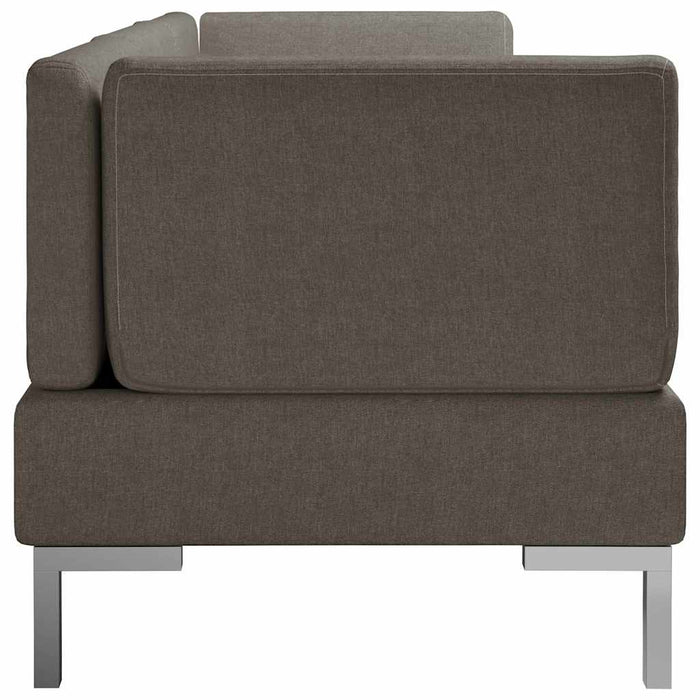 Set de canapele, 3 piese, gri taupe, material textil WALTI
