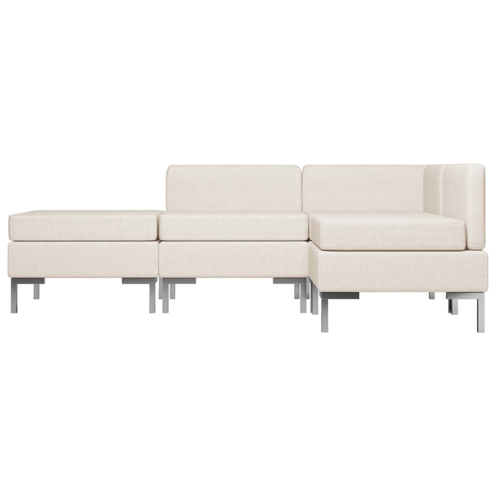 Set canapea, 4 piese, crem, textil WALTI