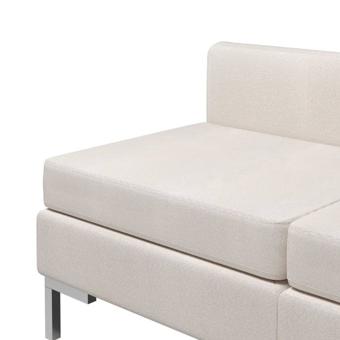 Set canapea, 4 piese, crem, textil WALTI