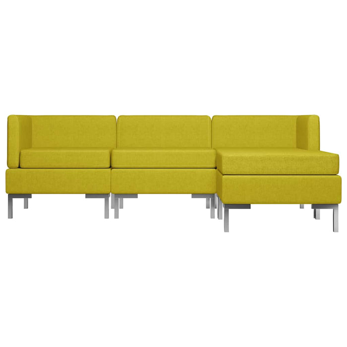 Set de canapele, 4 piese, galben, material textil WALTI