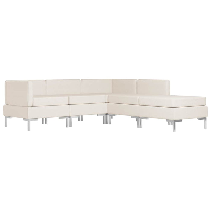 Set canapea, 5 piese, crem, textil WALTI
