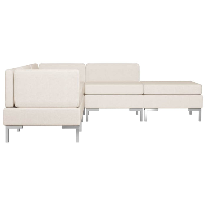 Set canapea, 5 piese, crem, textil WALTI