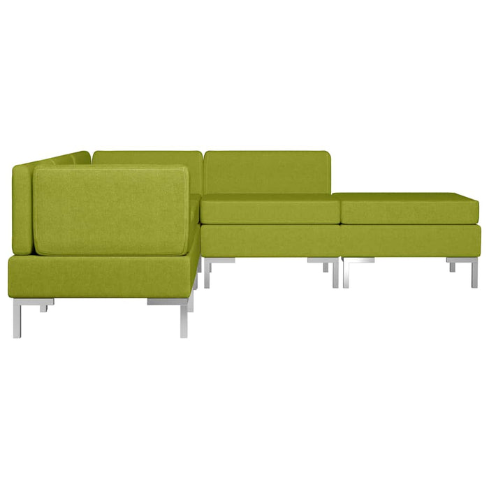 Set de canapele, 5 piese, verde, material textil WALTI