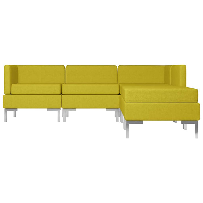 Set de canapele, 5 piese, galben, material textil WALTI