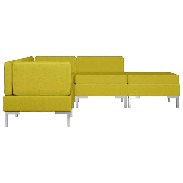 Set de canapele, 5 piese, galben, material textil WALTI