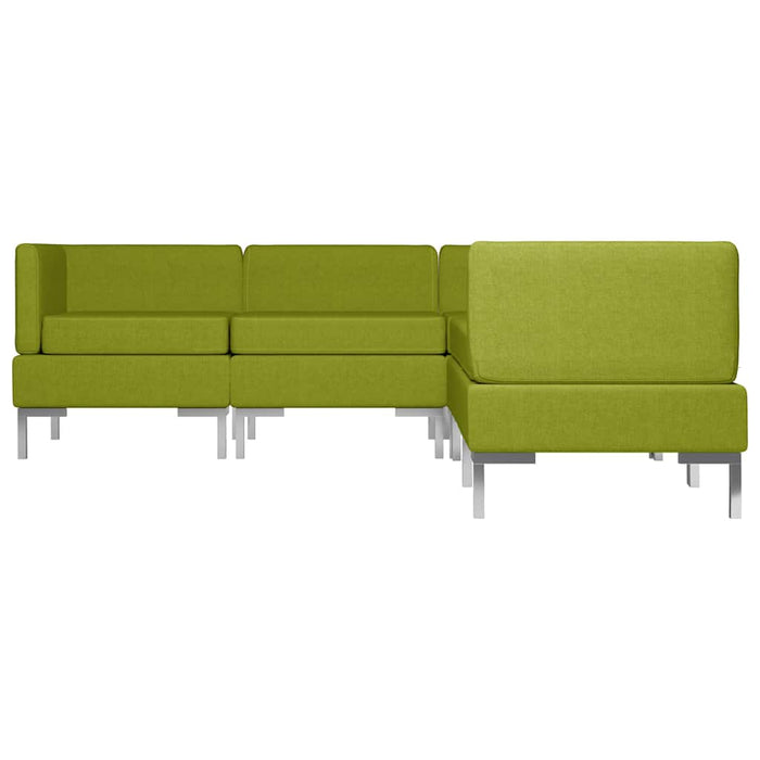 Set de canapele, 5 piese, verde, material textil WALTI