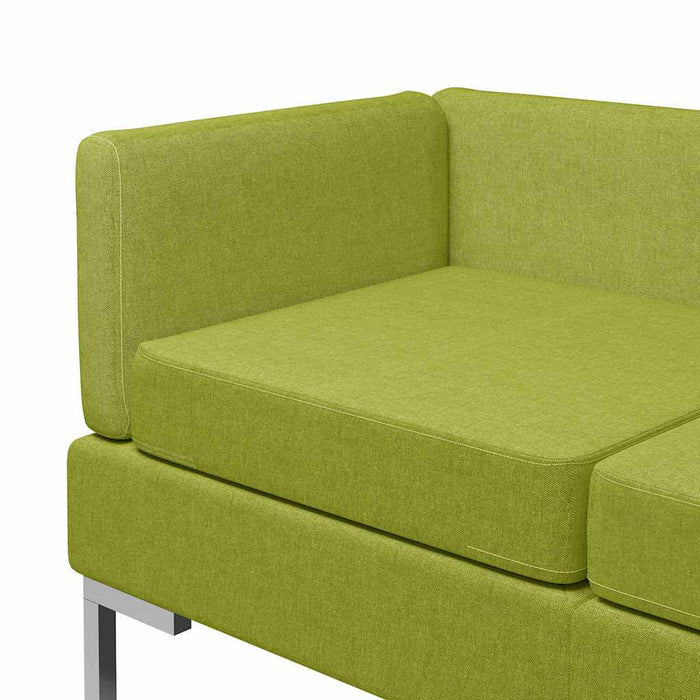 Set de canapele, 5 piese, verde, material textil WALTI