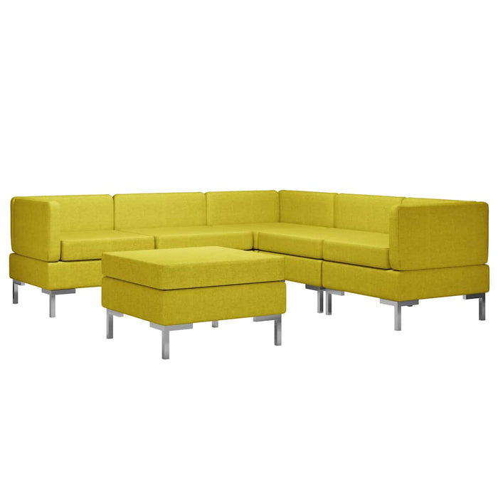 Set de canapele, 6 piese, galben, material textil WALTI