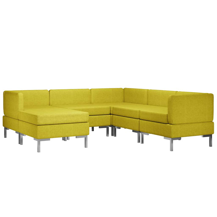 Set de canapele, 6 piese, galben, material textil WALTI