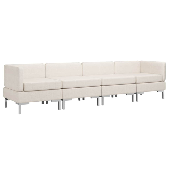Set de canapele, 4 piese, crem, material textil WALTI