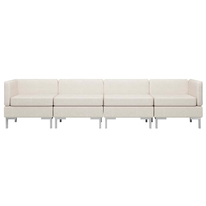 Set de canapele, 4 piese, crem, material textil WALTI