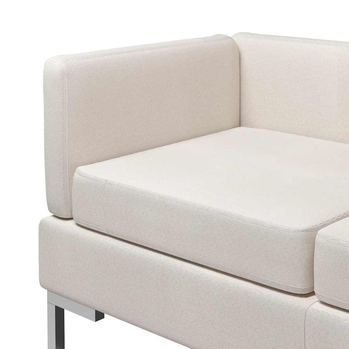 Set de canapele, 4 piese, crem, material textil WALTI