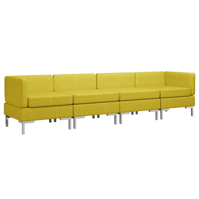 Set de canapele, 4 piese, galben, material textil WALTI