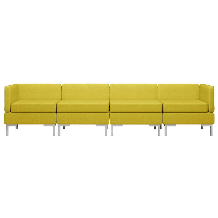Set de canapele, 4 piese, galben, material textil WALTI