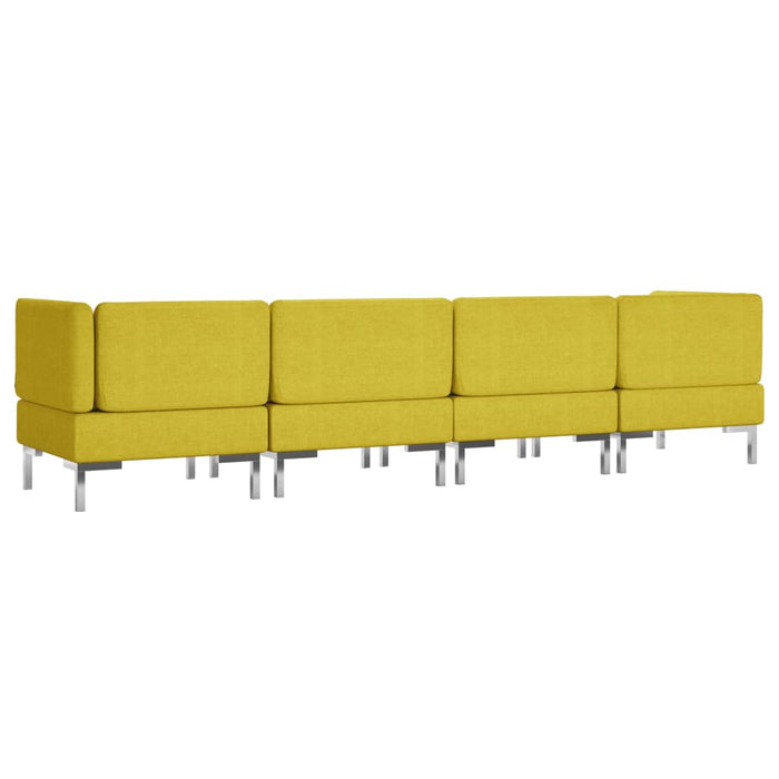 Set de canapele, 4 piese, galben, material textil WALTI