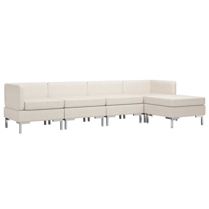 Set de canapele, 5 piese, crem, material textil WALTI