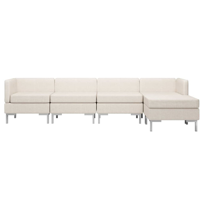 Set de canapele, 5 piese, crem, material textil WALTI