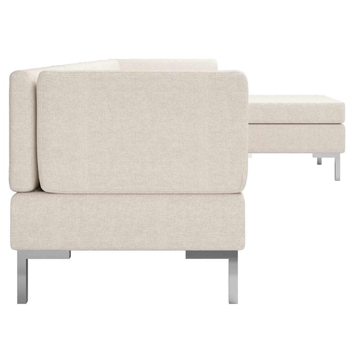 Set de canapele, 5 piese, crem, material textil WALTI