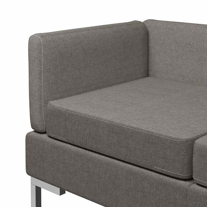 Set canapea 5, piese, gri taupe, material textil WALTI