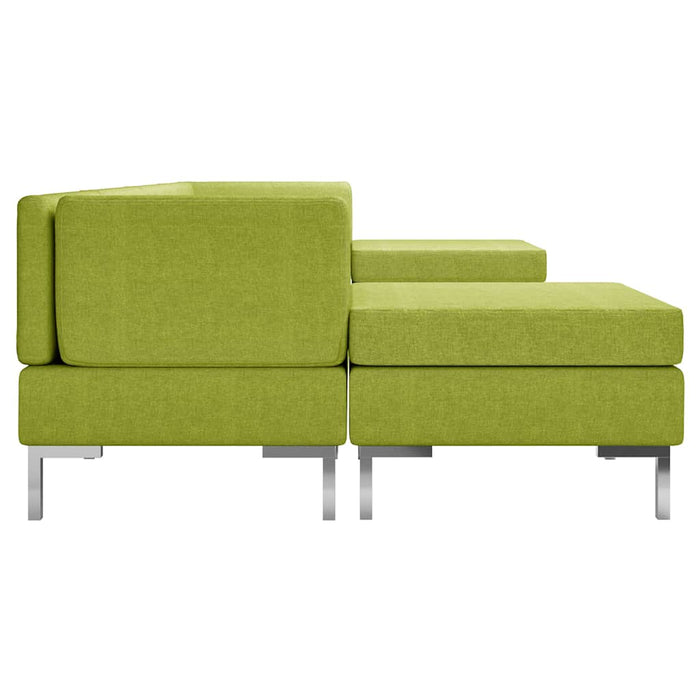 Set de canapele, 6 piese, verde, material textil WALTI