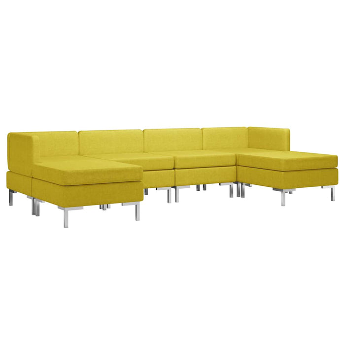 Set de canapele, 6 piese, galben, material textil WALTI