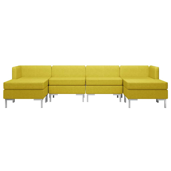Set de canapele, 6 piese, galben, material textil WALTI