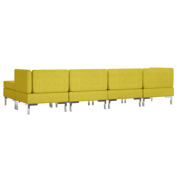Set de canapele, 6 piese, galben, material textil WALTI