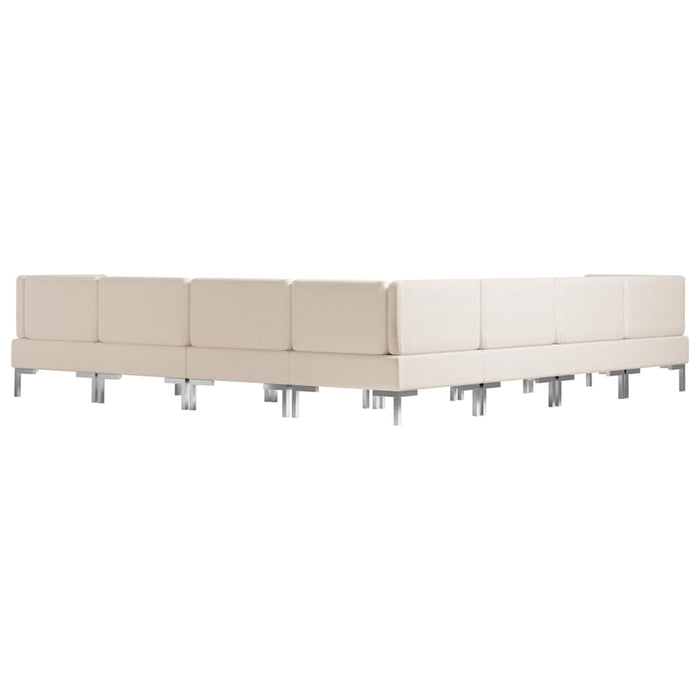 Set de canapele, 7 piese, crem, material textil WALTI