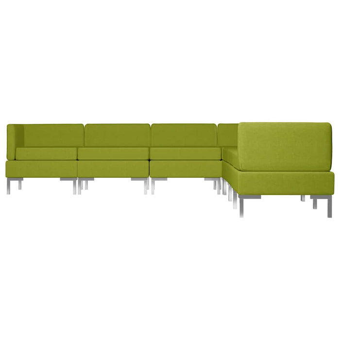 Set de canapele, 7 piese, verde, material textil WALTI