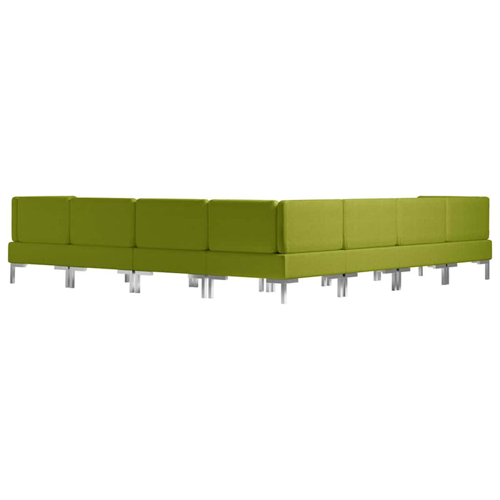 Set de canapele, 7 piese, verde, material textil WALTI