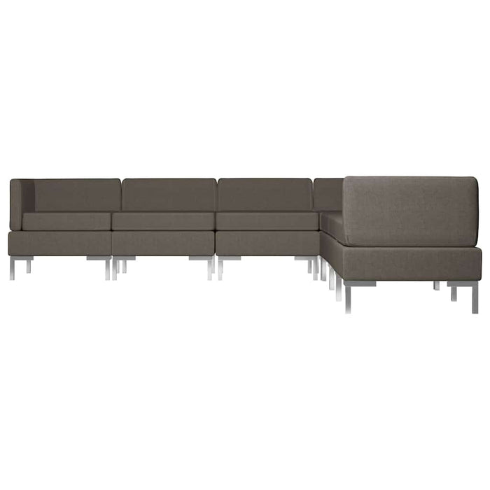 Set canapea, 7 piese, gri taupe, material textil WALTI
