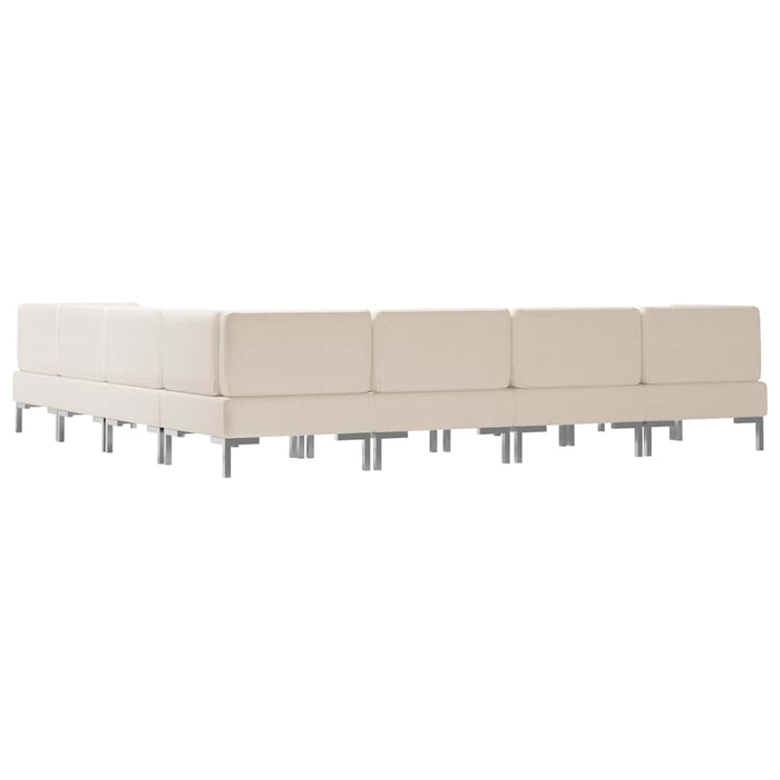 Set canapea, 8 piese, crem, material textil WALTI