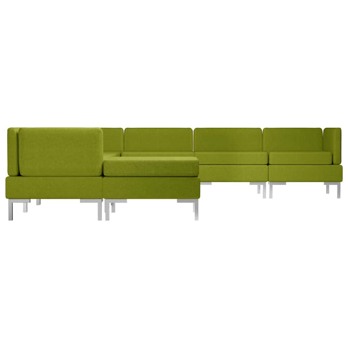 Set canapea, 8 piese, verde, material textil WALTI