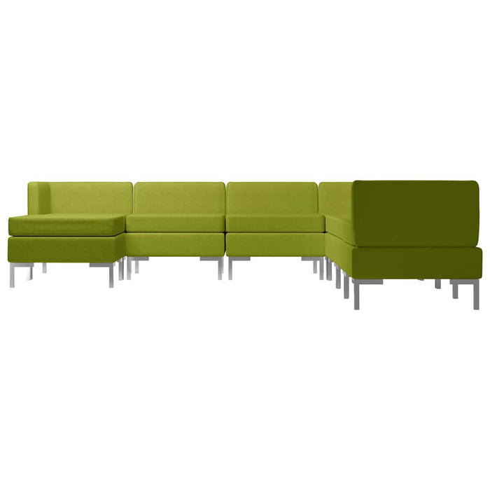 Set canapea, 8 piese, verde, material textil WALTI