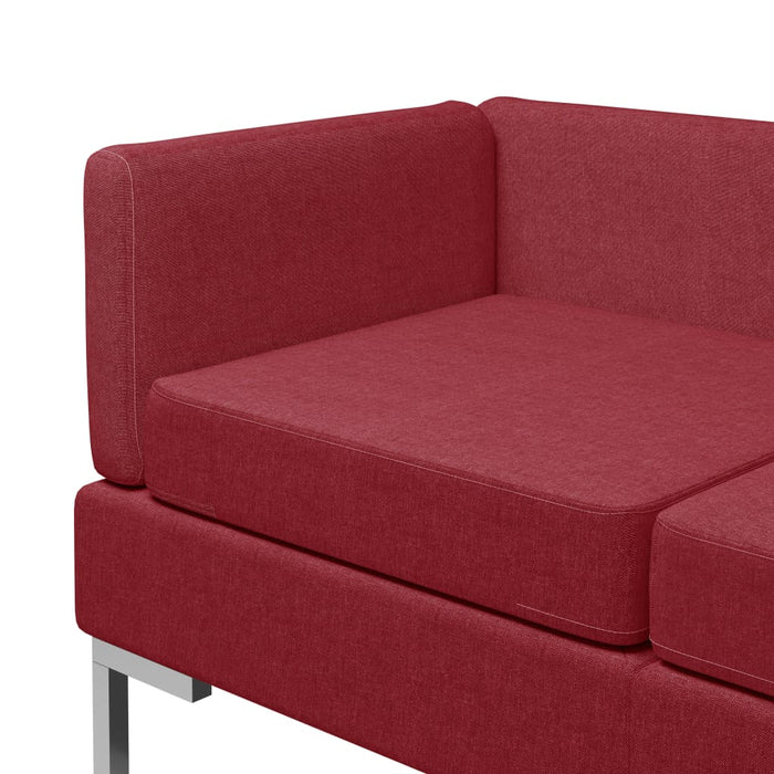 Set de canapele, 8 piese, bordo, material textil WALTI