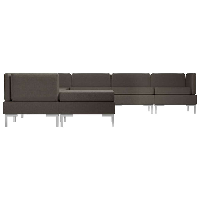 Set canapea, 8 piese, gri taupe, material textil WALTI